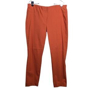 Stehmann Pull On Trousers Pants 14 Flat Front Orange Career Minimalist Modern
